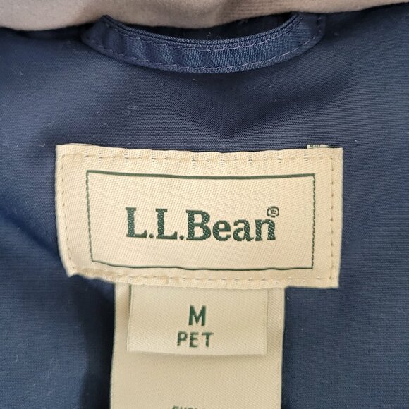 L.L. Bean Women's Navy Blue Down Parka with Removable Hood - Picture 4 of 6